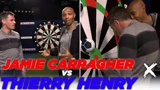 Jamie Carragher takes on Thierry Henry in Dartsball!