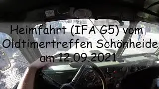 Heimfahrt (IFA G5) vom Oldtimertreffen Schönheide am 12.09.2021