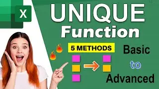 Find unique values in Excel using the Unique function 
