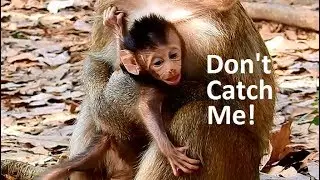 So Pity ! Baby Barbi  cry angry mom not allow to walk| Barbi s0 sad when mom hug all time.