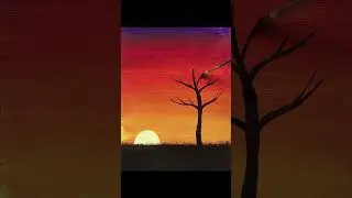 Easy Sunset Painting for Beginners 