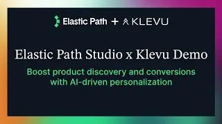 Elastic Path Studio x Klevu Demo