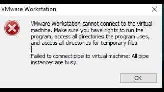 How to Fix vmware workstation cannot connect to the Machine