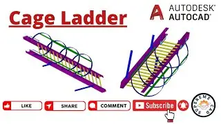 AutoCAD tutorial in Hindi | Cage Ladder Tekla | Cage Ladder 3D Model | Cage Ladder AutoCAD 3D