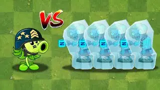 PVZ 2 Challenge - 5 Plants with Plant Food Vs 35 Frozen Zombie Level 1