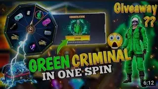 FINALLY I GOT GREEN CRIMINAL BUNDLE IN ONE SPIN🤩🤩| IN ONE SPIN GREEN CRIMINAL IN FREE FIRE|