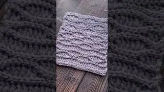 Узор крючком Волна🌊🌊🌊 #crochet #вязаниекрючком #узоркрючком