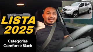 LISTA ATUALIZADA UBER BLACK E UBER COMFORT 2025