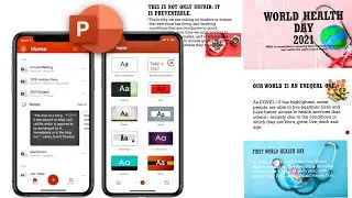 World Health Day 2021 | PowerPoint Presentation on World Health Day | How to Make Ppt in mobile