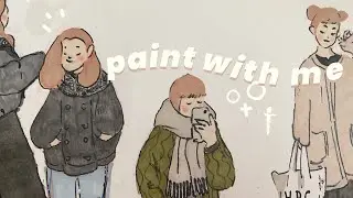 Fashion illustration: Paint and draw with me! (watercolor and copic markers)