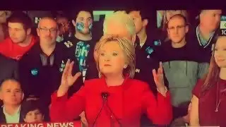 Sticker Kid Dancing Behind Hillary Clinton is Awesome