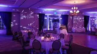 Winter wonderland wedding with projection mapping at the Diamond Mills in Saugerties