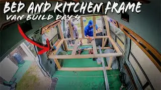 Framing the Kitchen and Bed // Big Mistake Made (Chevy Van Build Day 4)