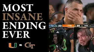 Most Insane Ending! Georgia Tech vs  Miami Upset