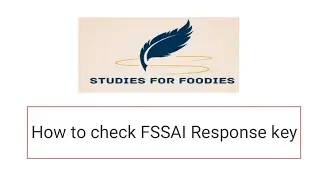 How to check fssai response key, FSSAIanswer key