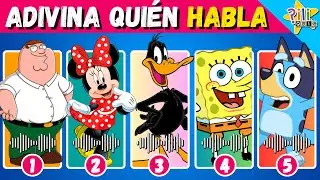 Adivina quién HABLA| Especial Personajes🎶🎤Disney Quiz Trivia | Bluey, Bob Esponja, Peppa pig, Mickey