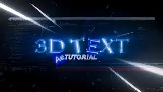 3D Text In After Effects | TUTORIAL