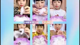 WHITE ICE | CRUSHED ICE | HARD ICE | ICE EATING ASMR | SATISFYING CRUNCHES❄️🧊🤍