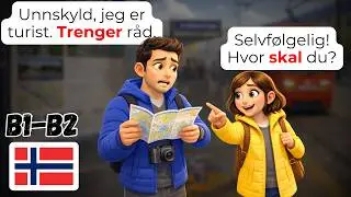 🇳🇴 Learn Norwegian in 25 Minutes: 60+ Public Transportation Phrases | B1-B2