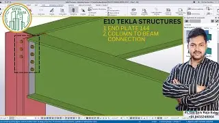 Modelling Beam To Column Connections | End Plate Connection 144 | Tekla Structures In Hindi