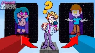 Minecraft FNF Senpai : DO NOT CHOOSE THE WRONG PORTAL (Nonsense or Sky?)