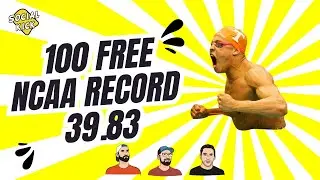 Jordan Crooks 39.83 100 Free NCAA Record Slo-Mo