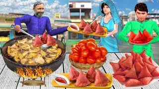 Tomato Samosa Recipe Famous Samosa Street Food Hindi Kahaniya Hindi Moral Stories New Comedy Video