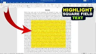 How to Highlight Square Field Text in MS Word