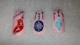 Новогодний дизайн. Елочные игрушки. Стемпинг. Легко и просто.