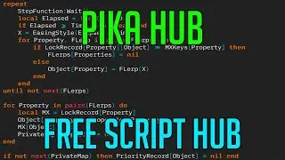 PIKA HUB | HACK/SCRIPT | FREE ROBLOX SCRIPT HUB