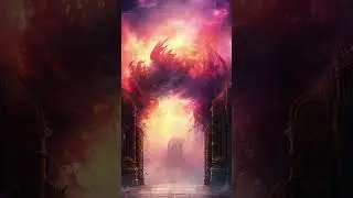 Dimensional portal gate with colorful smoke coming out of the gate ai #ai #smoke