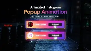 Instagram Popup Animation for Streamers // Social Media Lower Thirds