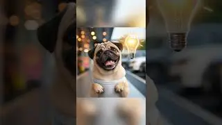 Cute Pug doesn't have money to buy milk, let's see his idea 🐶💡🥛#pug #dog #funny #ai #story