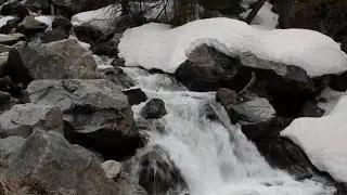 Горная река зимой. / Звуки реки. / Звуки для медитации, отдыха и сна. /Relax