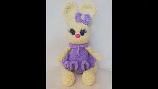 ЗАЙКА КРЮЧКОМ ИЗ ПЛЮША.
