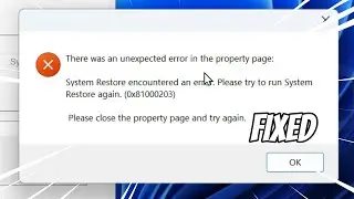 System Restore Encountered an Error  Please Try to Run System Restore Again (FIXED)