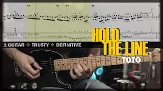 Hold the Line | Guitar Cover Tab | Guitar Solo Lesson | Backing Track with Vocals 🎸 TOTO