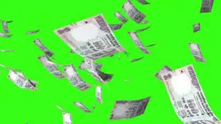 Green sereen TikTok-100 ruppes notes rain download video
