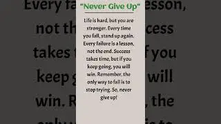 Never Give Up || English Listening Practice ✅ || 