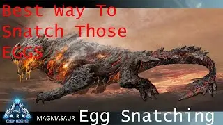 Best Way To Steal Magmasaur Eggs - Ark: Survival Evolved Beginner Guide (Genesis: Part One)
