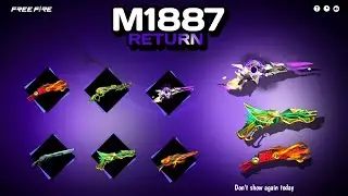 All M1887 Gun Skin Return 🤯 Free Fire M1887 Gun Skin 🔥 New Event Free fire || Ff New Events