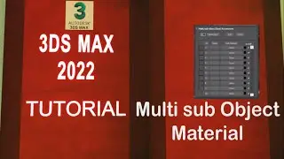 3DS MAX 2022 Full Course in HINDI/URDU..... Multi sub Object Material