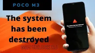 #POCO M3  The system has been destroyed fix by gsm unlock rj