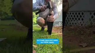 This Zero-Dig Fence helps keep those trash cans hidden away 💡