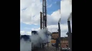 Отпариваем Буровую #геологоразведка #мтлб #золото #буровая #тайга #трактор