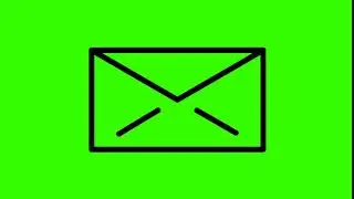 Animated Email Icon on Green Screen