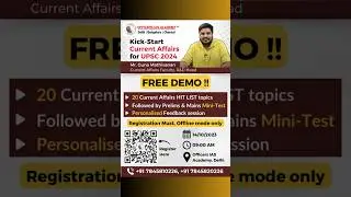 Current Affairs by Mr.Guna Mathivanan,Demo @ DELHI on Oct 14,2023 #upsc #ias #officersias