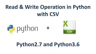 How to do  CSV read and write operation in Python