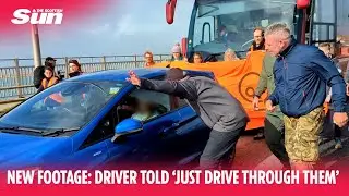 NEW FOOTAGE: Driver told 'just drive through them' as Just Stop Oil protesters try to stop bus