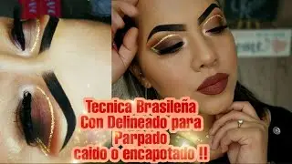Maquillaje Brasileño para Parpado caido / Brazilian makeup for droopy eyelids